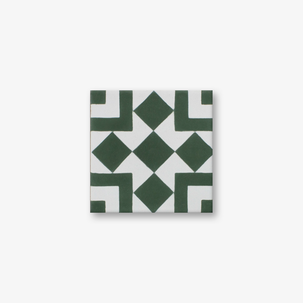 Balboa Forest Green Encaustic Cement Tile