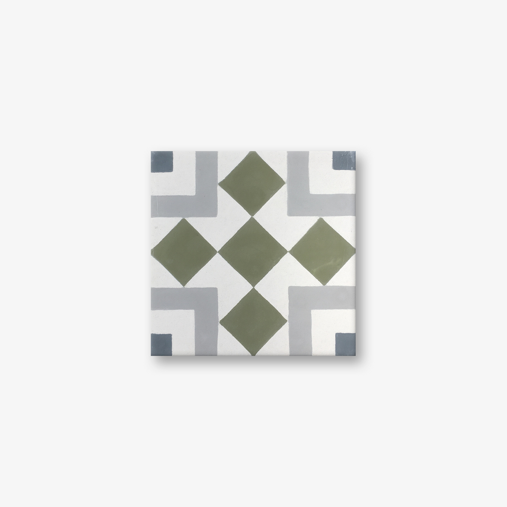 Balboa Green Grey Encaustic Cement Tile