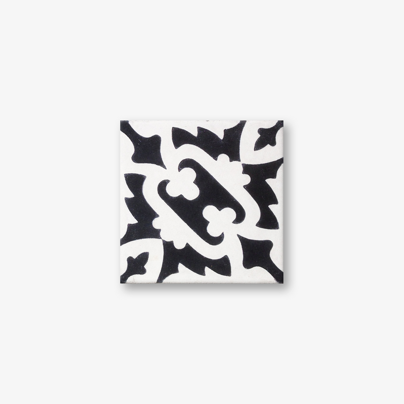 Bosque Black & White Encaustic Cement Tile