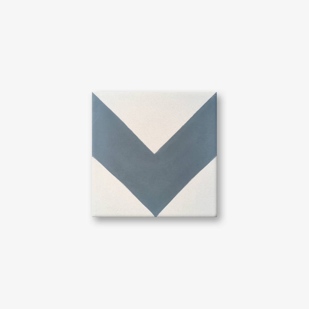 Chevron Cognac Olive Encaustic Cement Tile