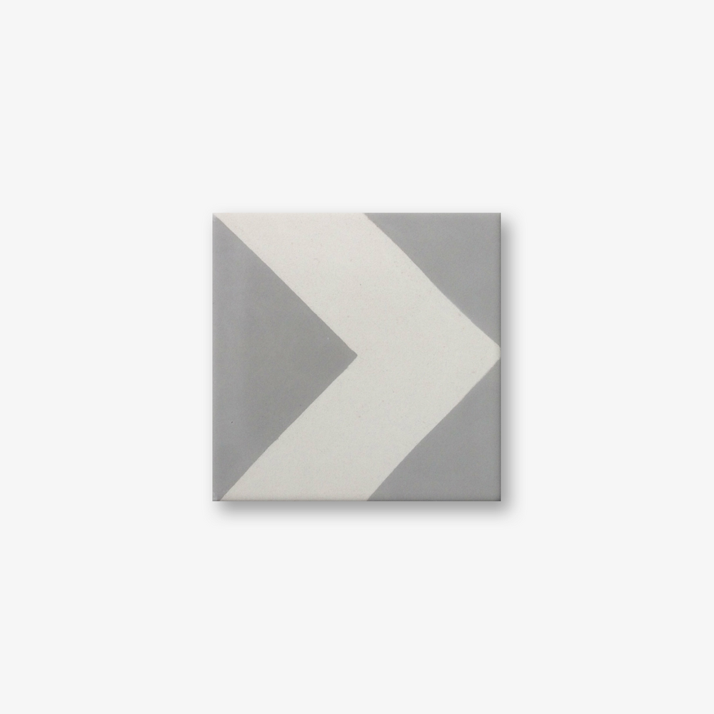 Chevron Cognac Olive Encaustic Cement Tile