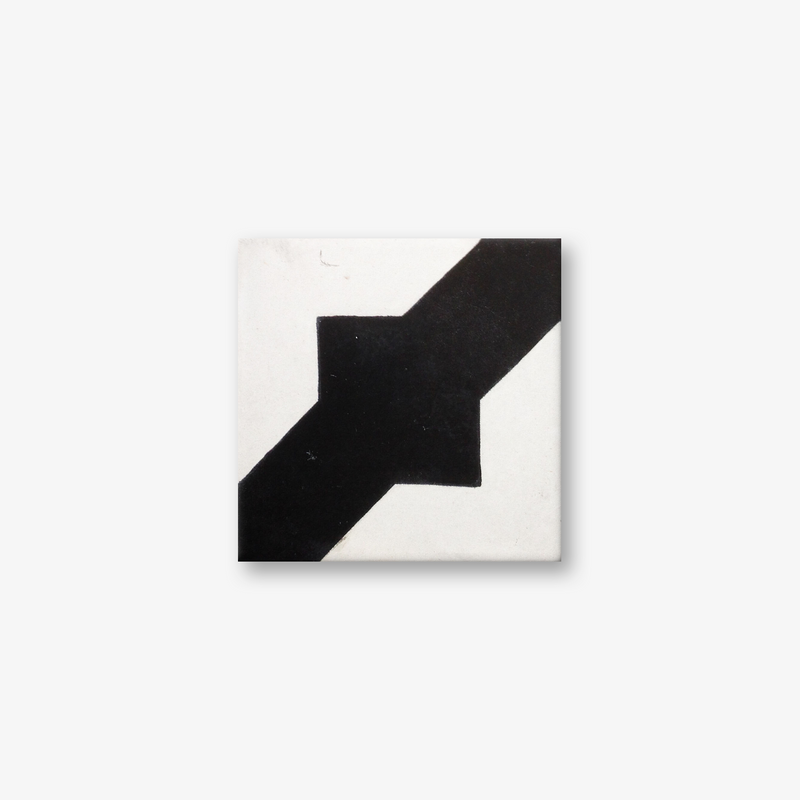 Corona Black & White Encaustic Cement Tile