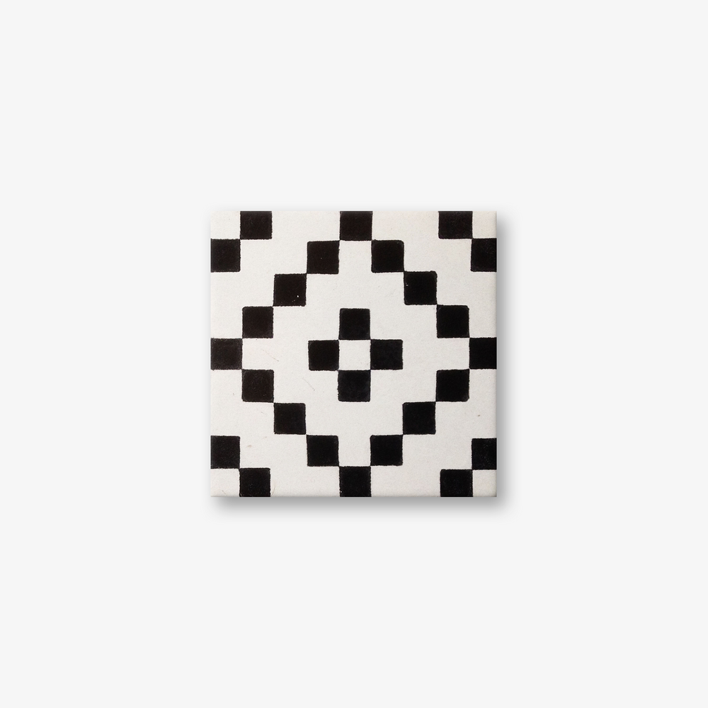 Cubit Black & White Encaustic Cement Tile