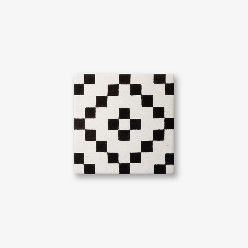 Cubit Black & White Encaustic Cement Tile