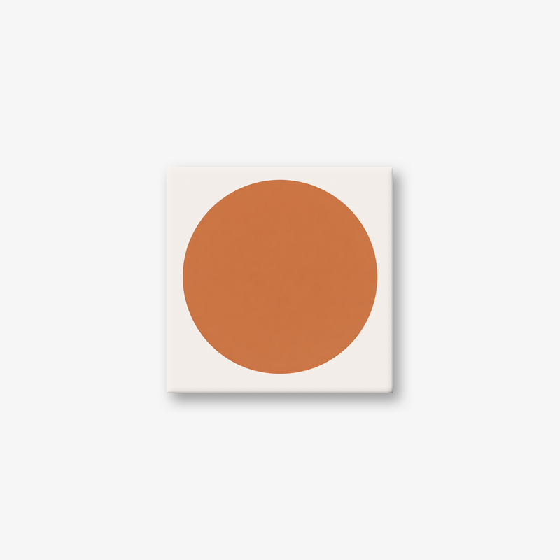 Dot Orange Encaustic Cement Tile