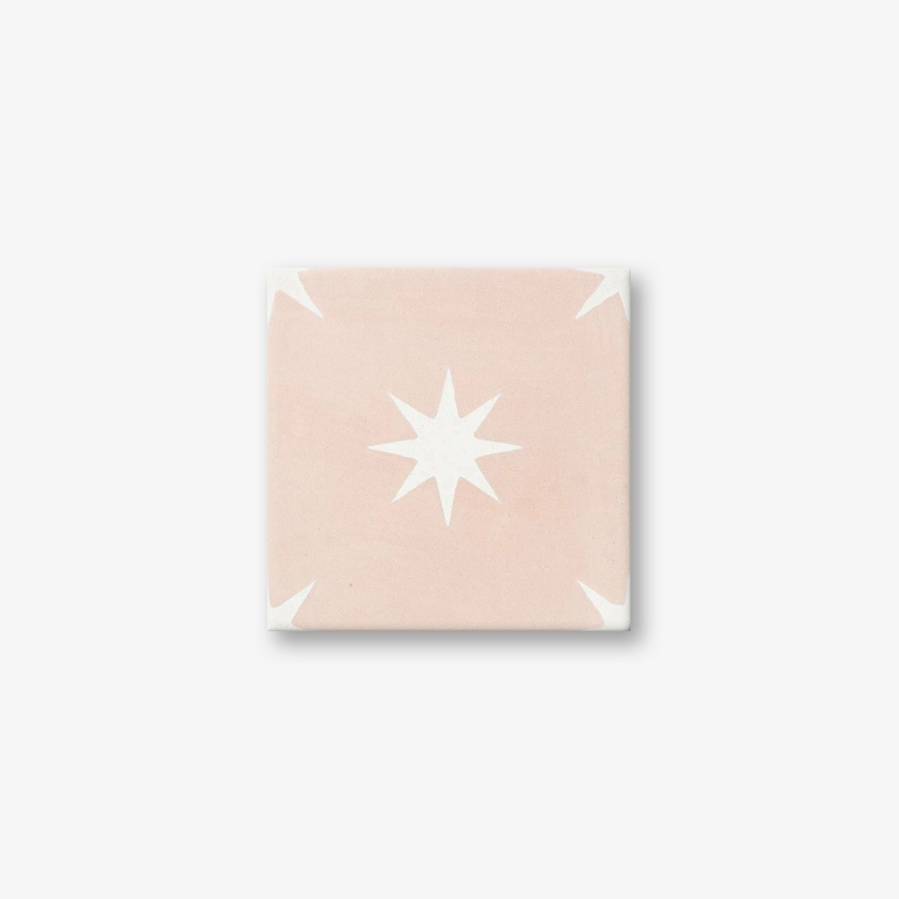 Estrellita Pink Blush Encaustic Cement Tile