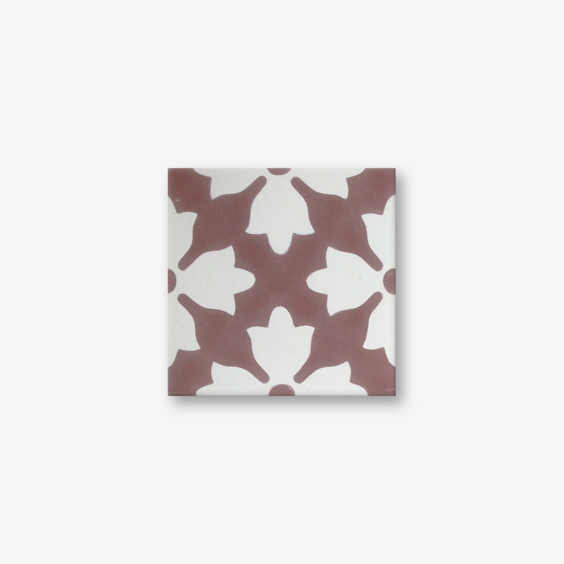 Floral Lilac Encaustic Cement Tile