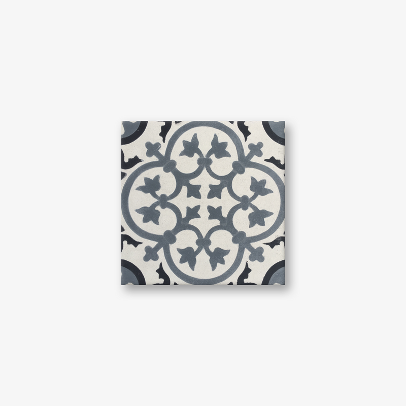 Lyon Grey Black Encaustic Cement Tile
