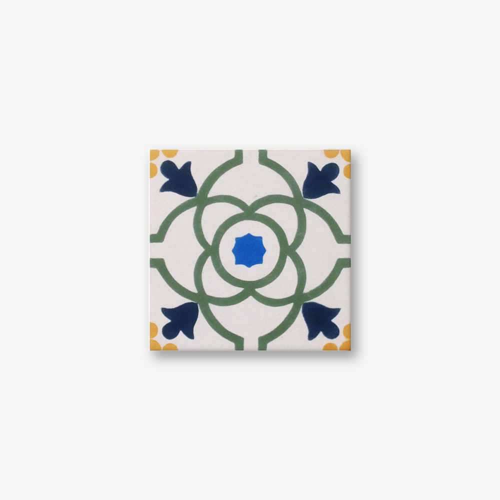 Macedonia Pink Green Encaustic Cement Tile