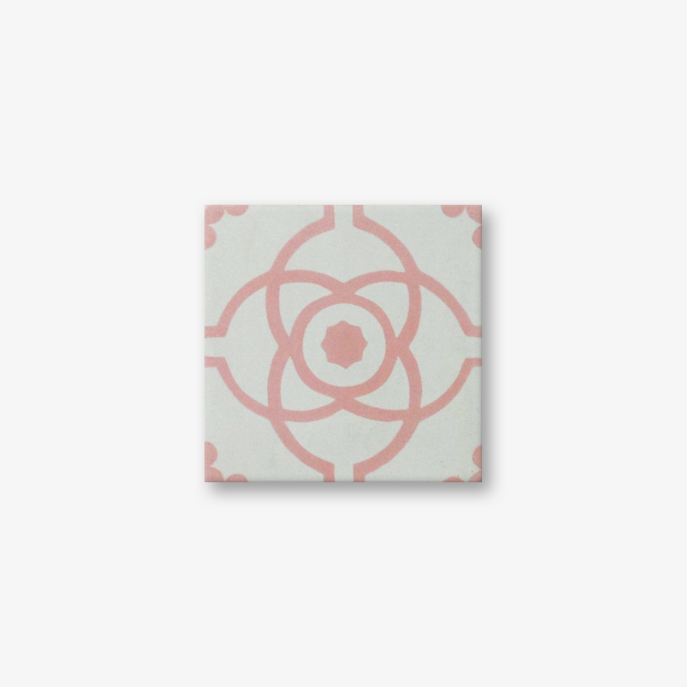 Macedonia Pink Green Encaustic Cement Tile