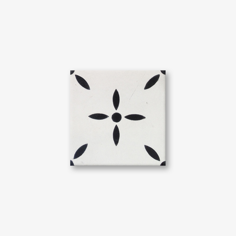 Margarita Black & White Encaustic Cement Tile
