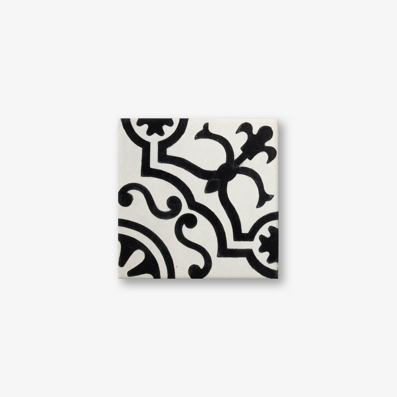 Marina Black & White Encaustic Cement Tile