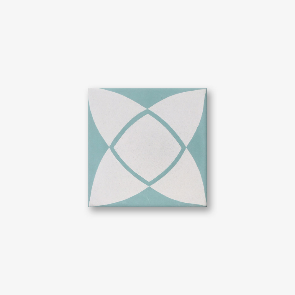 Candy Marine Blue Black Encaustic Cement Tile