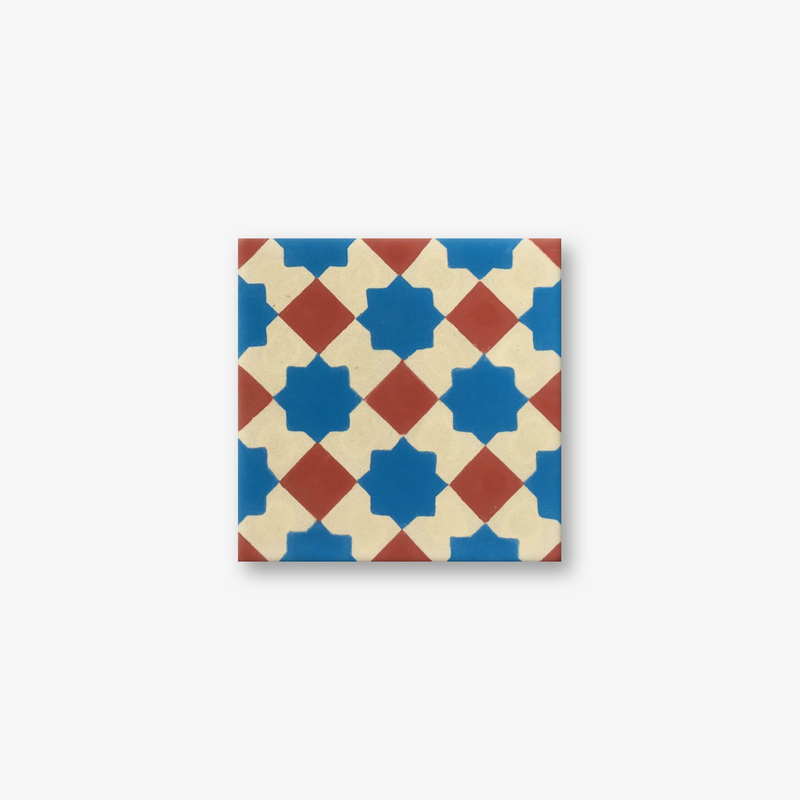 Marrakech RW Blue Encaustic Cement Tile