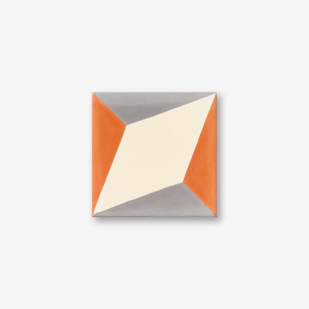 Nadia Burnt Orange Encaustic Cement Tile