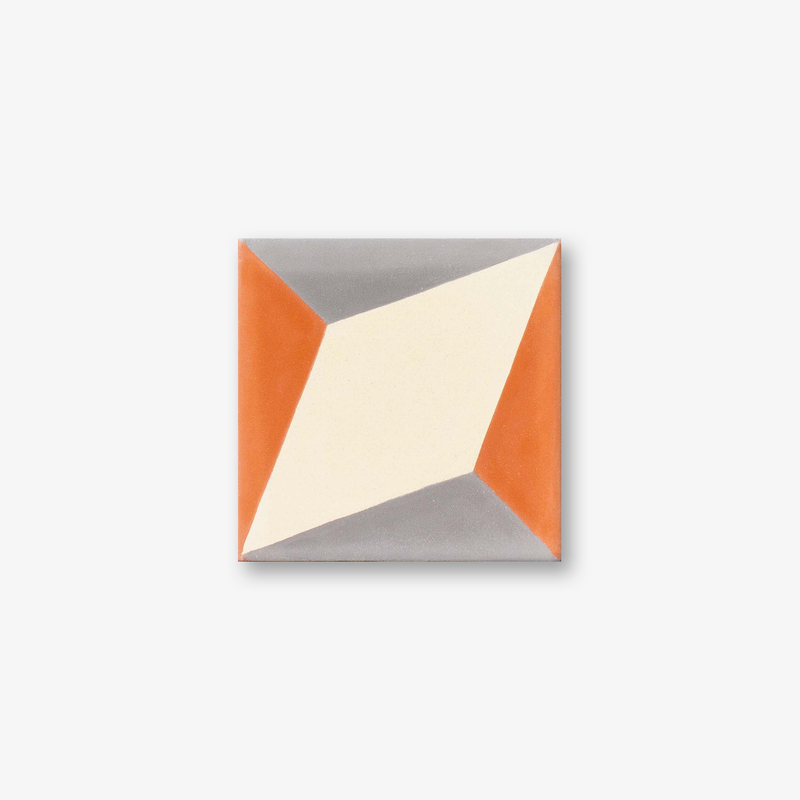 Nadia Burnt Orange Encaustic Cement Tile