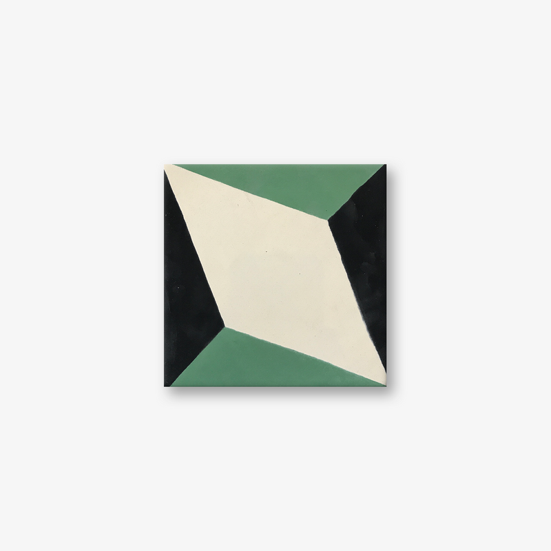 Nadia Green Black Encaustic Cement Tile