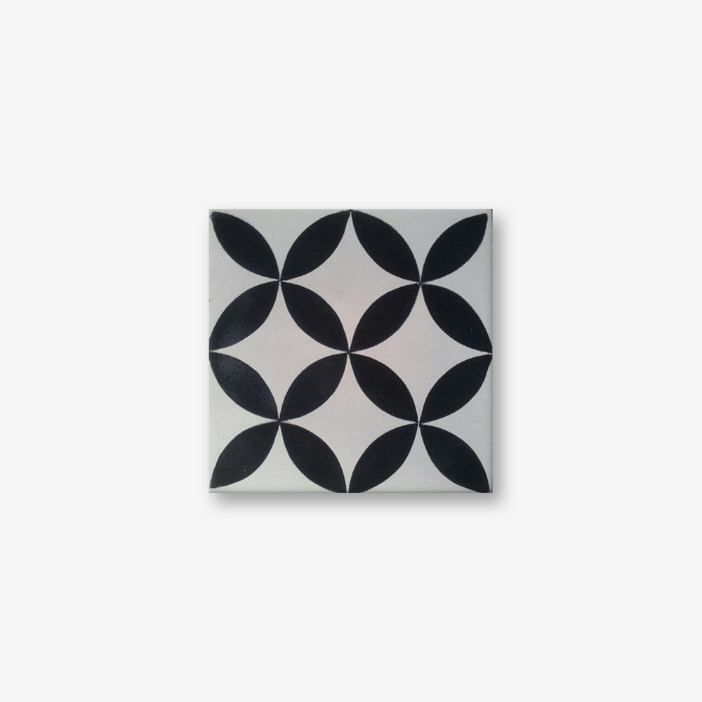 Petals Night Encaustic Cement Tile