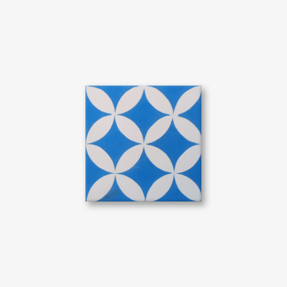 Petals Verdant Marine Encaustic Cement Tile