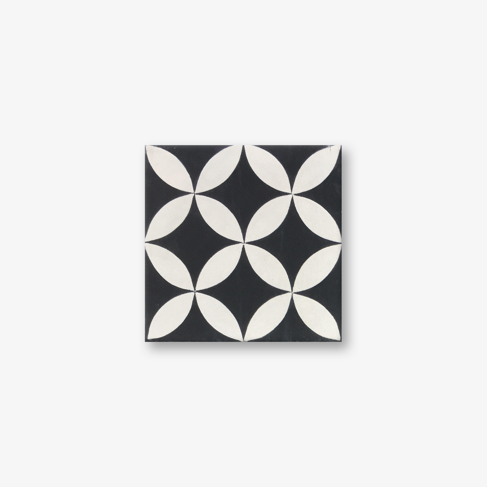 Petals Verdant Marine Encaustic Cement Tile