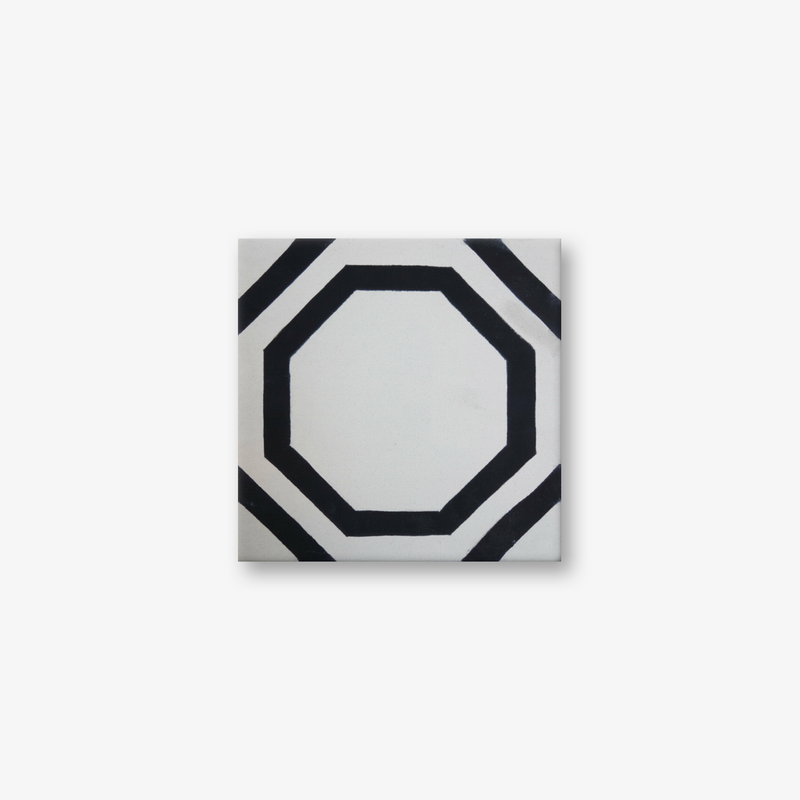 Rodrigo B&W Encaustic Cement Tile
