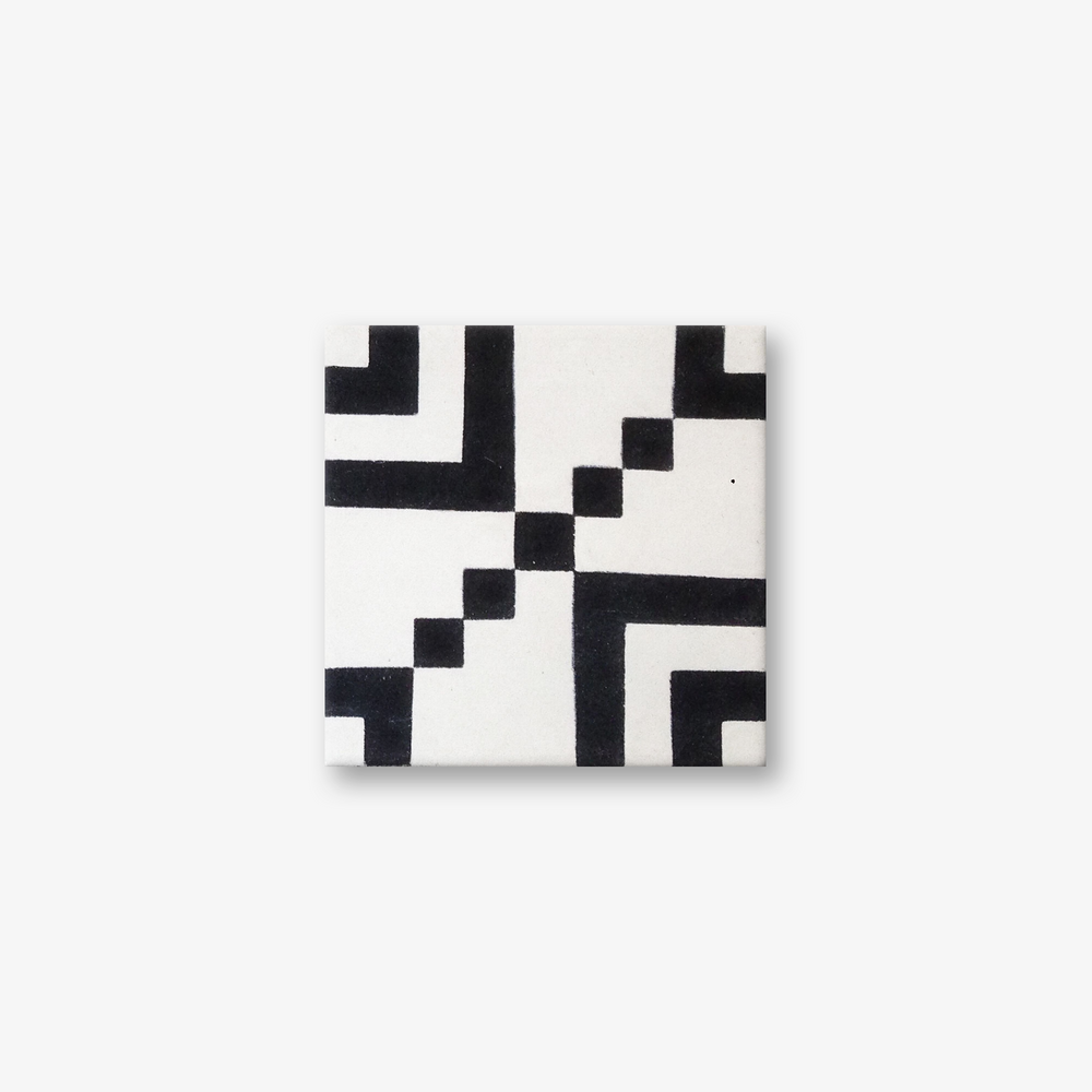 Tetuan Black & White Encaustic Cement Tile