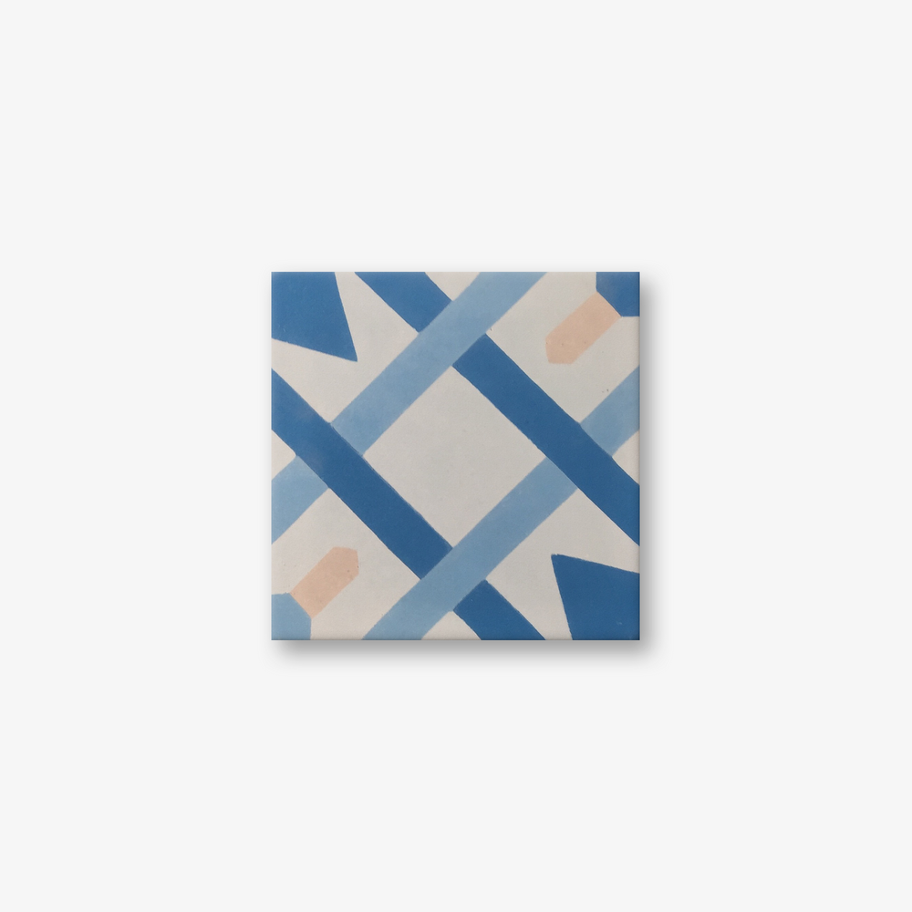 Toledo Blue Light Yellow Encaustic Cement Tile