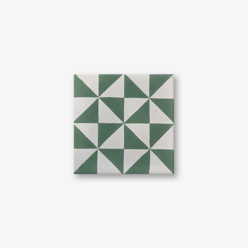 Truchet Verde Grigio Encaustic Cement Tile
