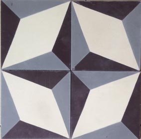 Nadia Aubergine Grey Encaustic Cement Tile